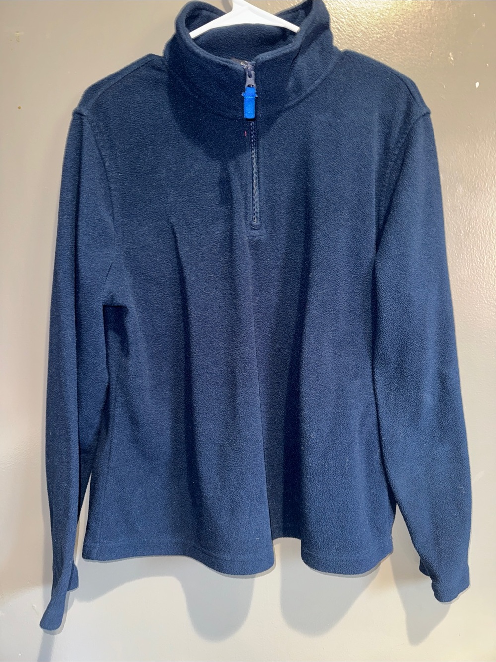 Faded Glory Dark Navy Quarter-Zip Fleece Pullover